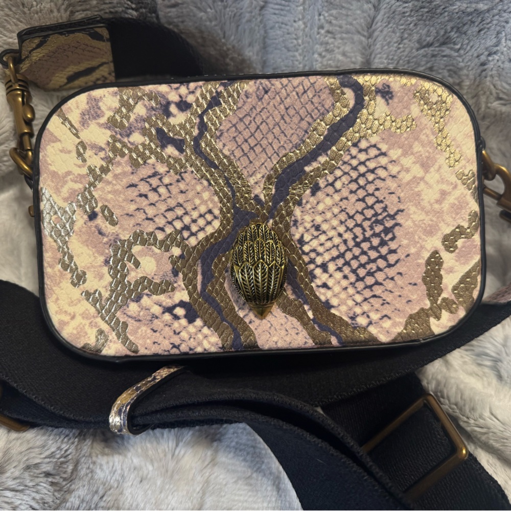 Kurt Geiger - Shoreditch Camera Bag - Snakeskin Embossed Crossbody w/Dustbag EUC